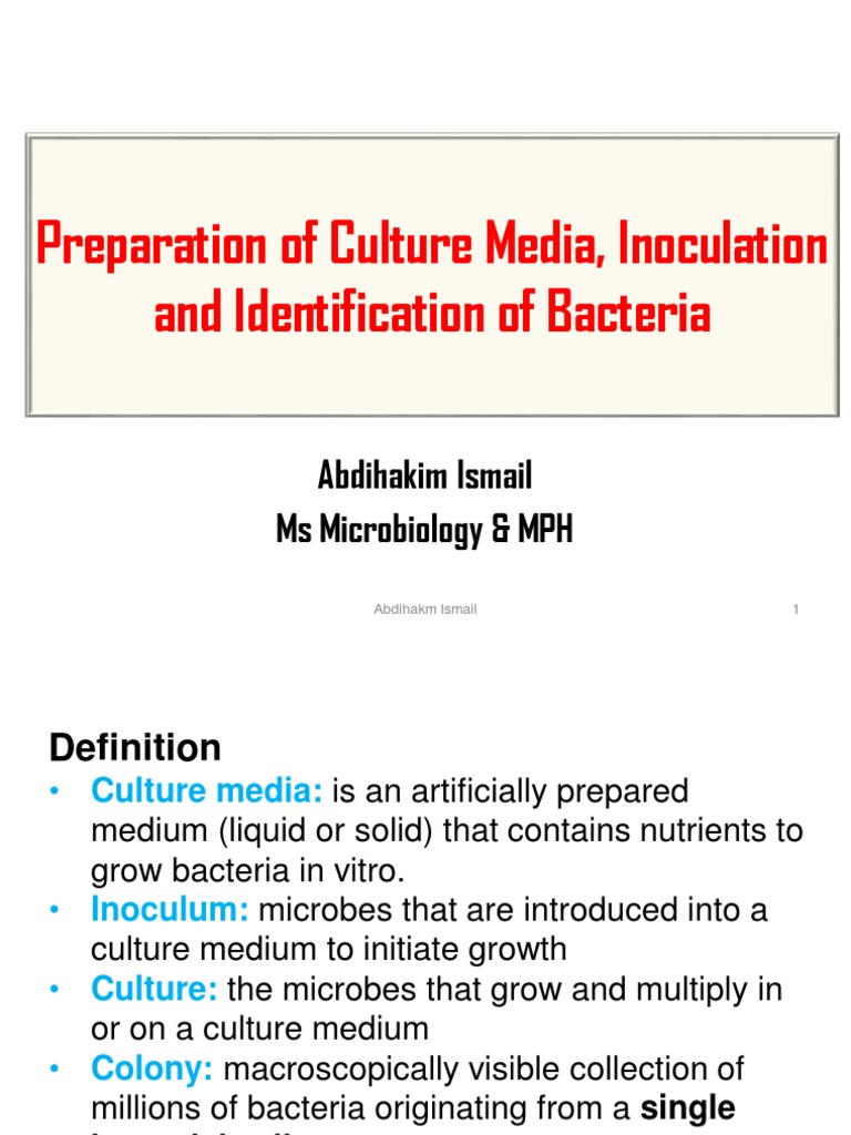 Unit2 Culture Media PDF Growth Medium Microbiology