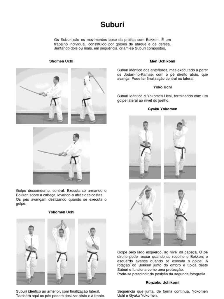 Técnicas de Suburi no Aikido com Bokken | PDF
