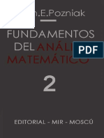 Fundamentos Del Análisis Matemático Tomo 2 - V. Ilín - E. Pozniak - MIR