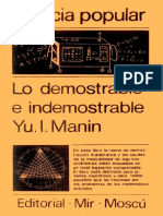 Lo Demostrable e Indemostrable - Yu. I. Manin - MIR