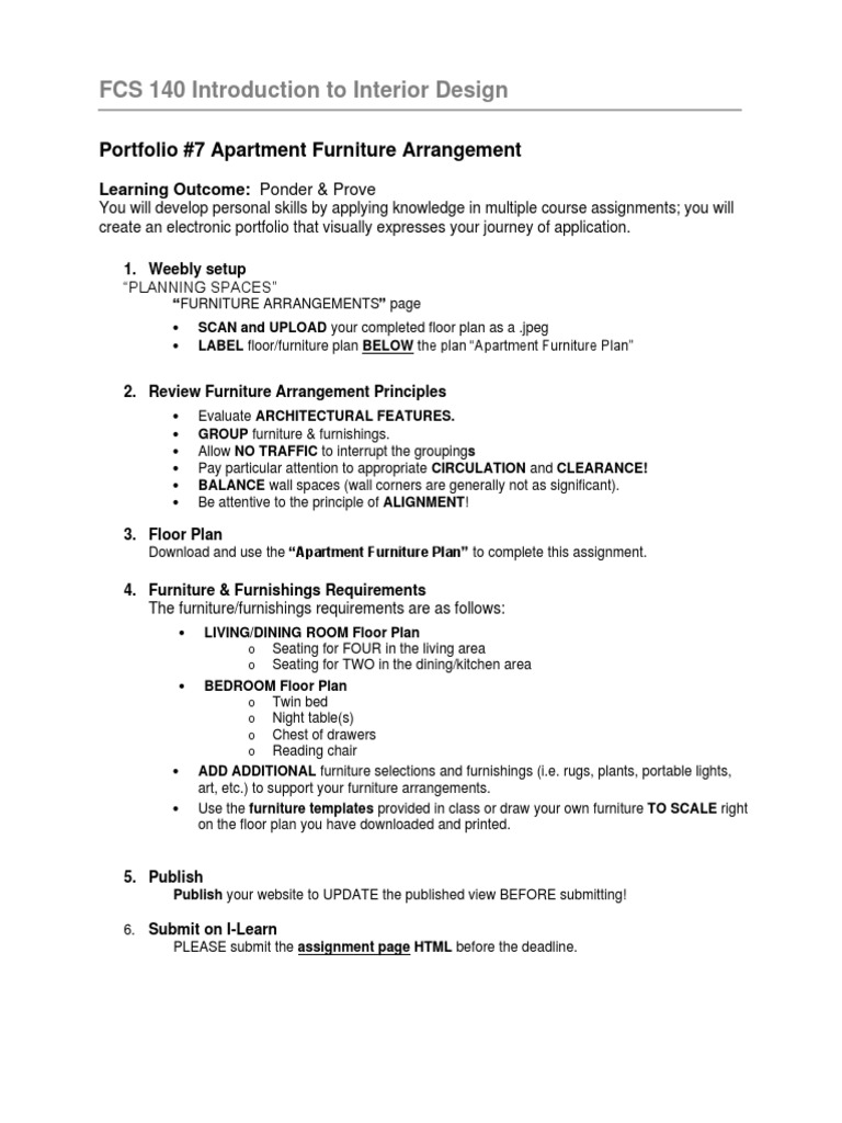 Apartment Furniture Arrangement Guide | PDF | Furniture | Chair