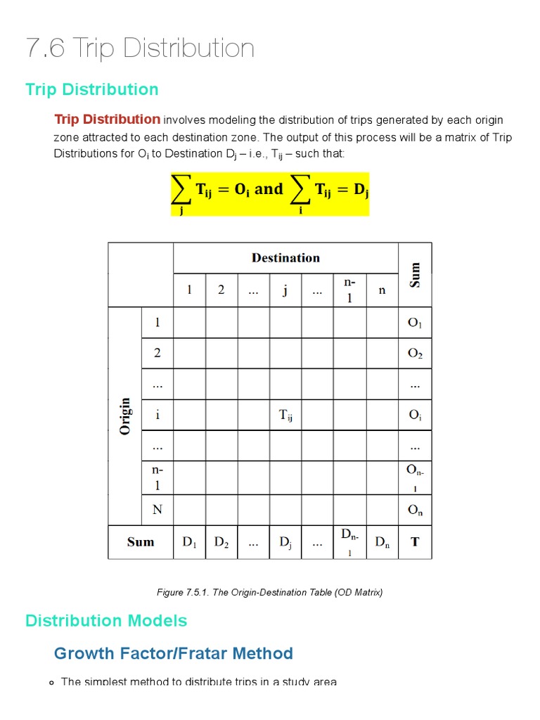 Transpoeng - 7.6 Trip Distribution | PDF | Mathematical Analysis ...