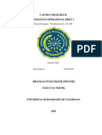(PDF) Laporan Pratikum Penelitian Operasional 2 - Sony P 1826201078