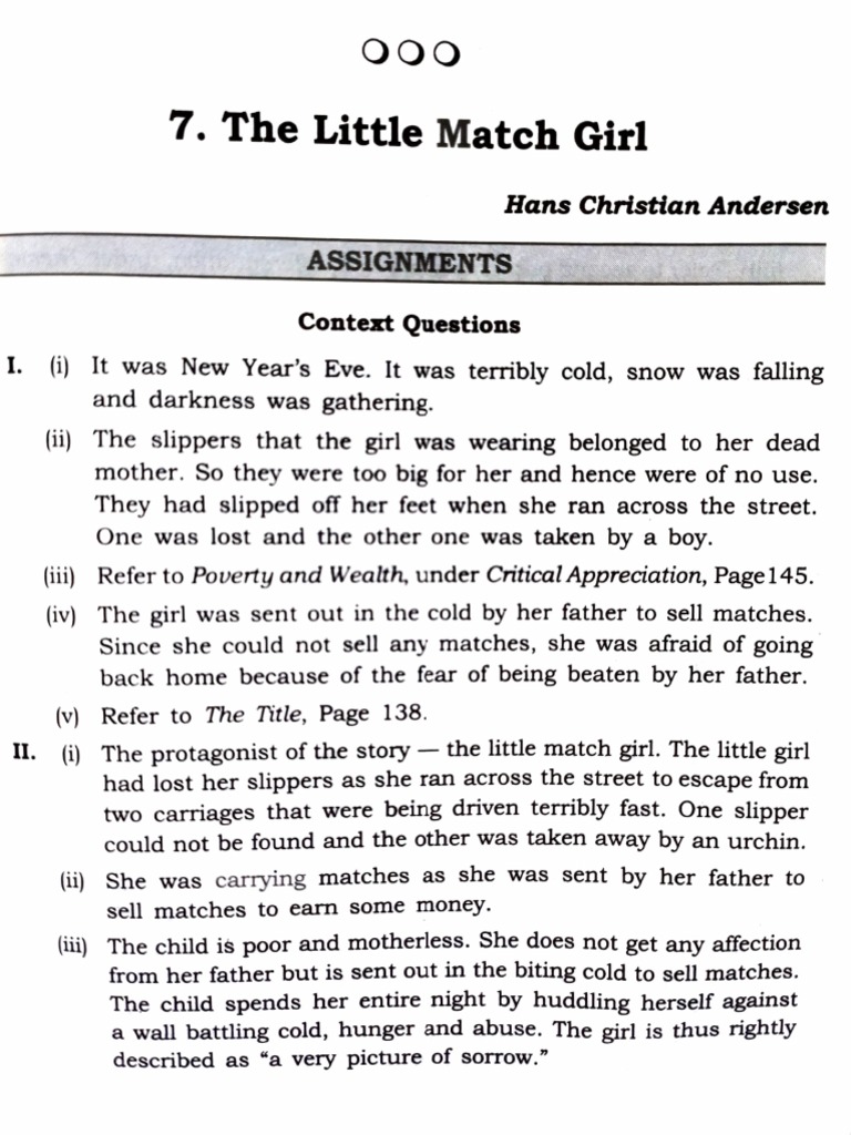 The Little Match Girl PDF