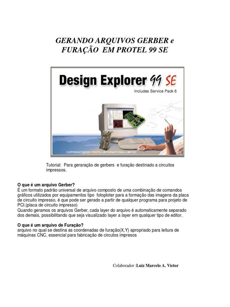 Gerando Arquivos Gerbers e Furacao em Protel 99 Se | PDF | Placa de