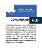 COMUNICADO