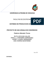 Sistema de producción avícola de codornices - Proyecto de granja