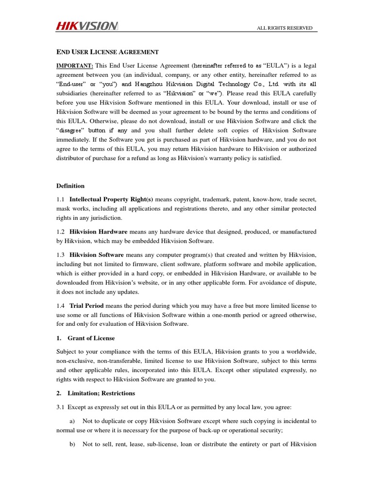 Software User License Agreement | PDF | License | Software