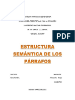 Estructura Semántica de Los Párrafos