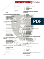 Ejercicio General Oraciones (Gramática)