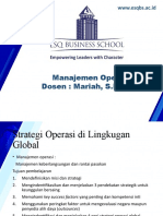 Manajemen Operasi Global dan Strategi Bisnis Internasional