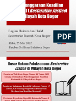 Penyelenggaraan Keadilan Restoratif (Restorative Justice) Di Kota Bogor 25052022