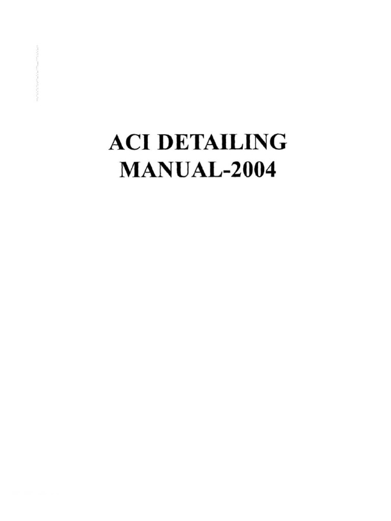 Aci Sp6604 Detailing Manual PDF