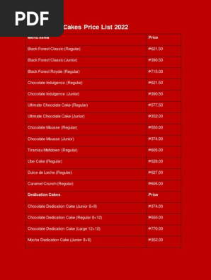 red-ribbon-cakes-price-list-2022