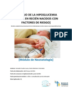 Protocolo HIPOGLUCEMIA PRECOZ EN RECIÉN NACIDOS CON FACTORES DE RIESGO SP HGUA 2021 1