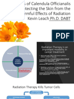 The Benefits of Calendula Officianalis On Protecting The Skin From The Harmful Effects of Radiation Kevin Leach Ph.D. DABT