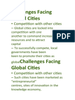 Challenges Facing Global Cities
