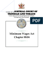 Minimum Wages Act: The Industrial Court of Trinidad and Tobago