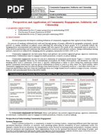 Perspectives and Application of Community Engagement, Solidarity and Citizenship