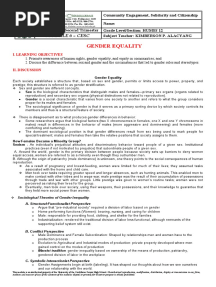 Module 6 Cesc Gender Equality