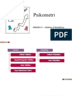 Psikometri: MINGGU 5 - Validitas & Reliabilitas