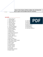 The Following Is A List of Names of Palo Residents Who Will Attend The Grand Rally On April 9 For The BBM-SARAH TANDEM