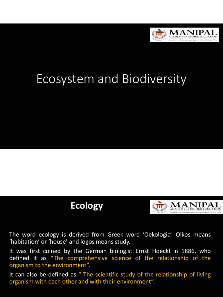 Understanding Ecosystems and Biodiversity | PDF | Ecological Niche ...