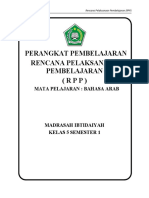 RPP Bahasa Arab KLS 5 - 2017-2018