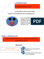 What Is Subsistence Crisis: An Extreme Situation Where The Basic Means of Livelihood Are Endangered