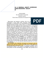 The Barsit As A General Ability Screening New York Test For Spanish-Speaking Adults