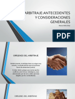 El Arbitraje (Antecedentes y Consideraciones Generales)