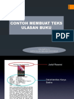 CONTOH MEMBUAT TEKS ULASAN BUKU KEL 4