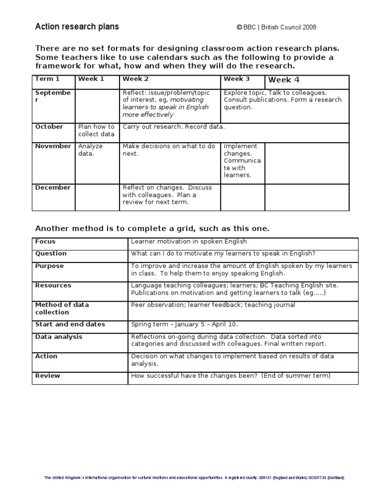 Action Research Plan | PDF