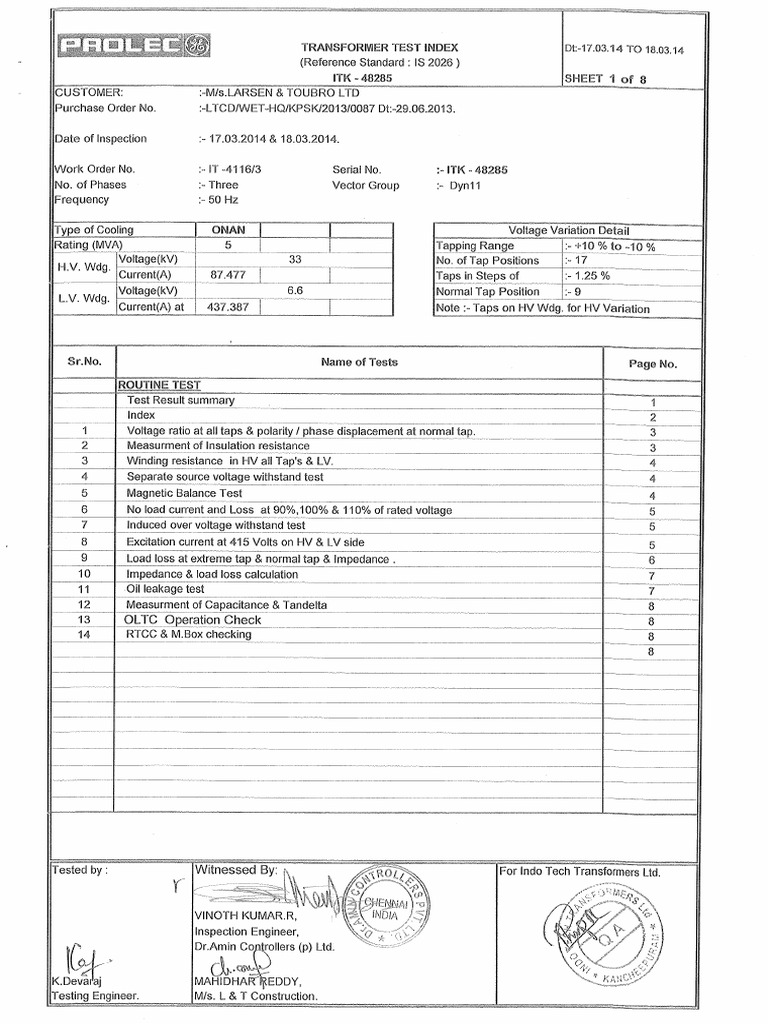 Transformer_test report PDF