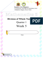 Mathematics 5: Division of Whole Numbers