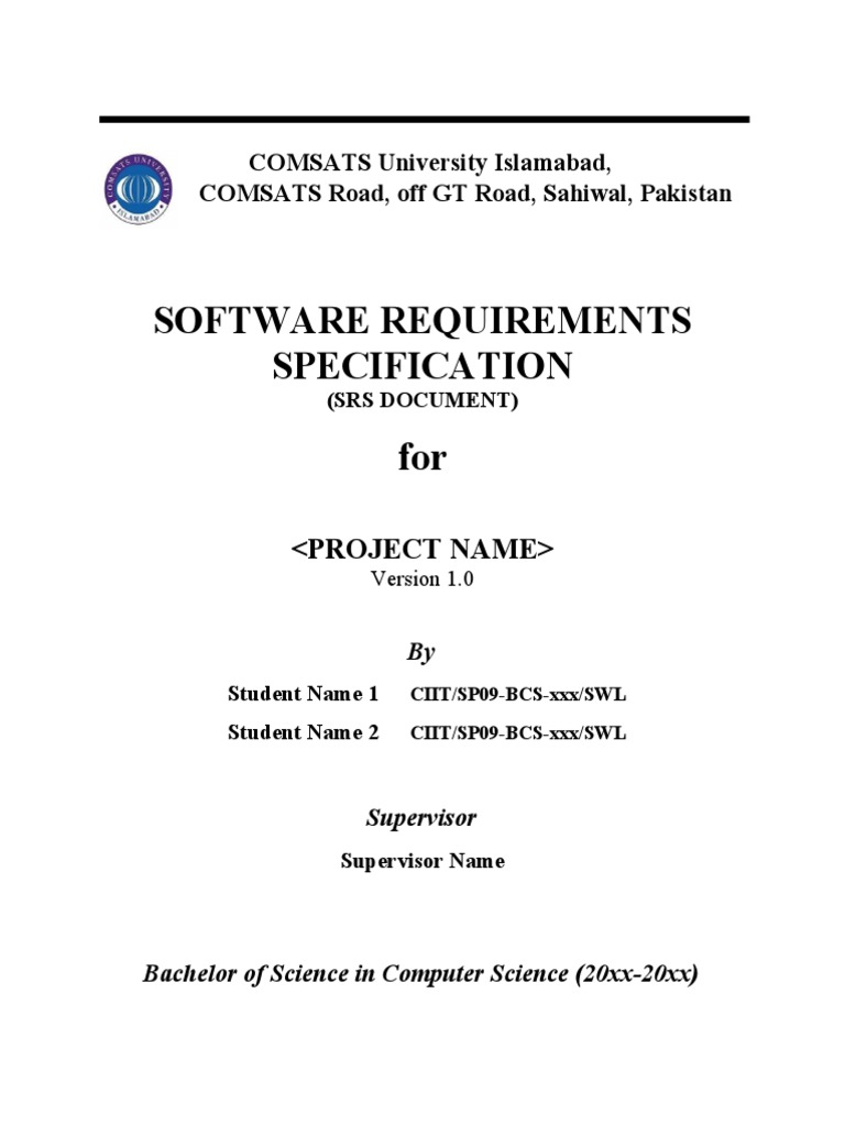 SRS Document for Software Project | PDF | Use Case | Application Software