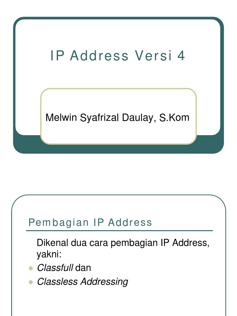 06 - IP Address Versi 4 | PDF