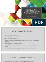 Research Methodology - Introduction