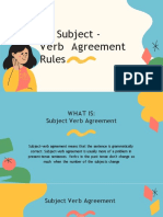 The Subject - Verb Agreement Rules