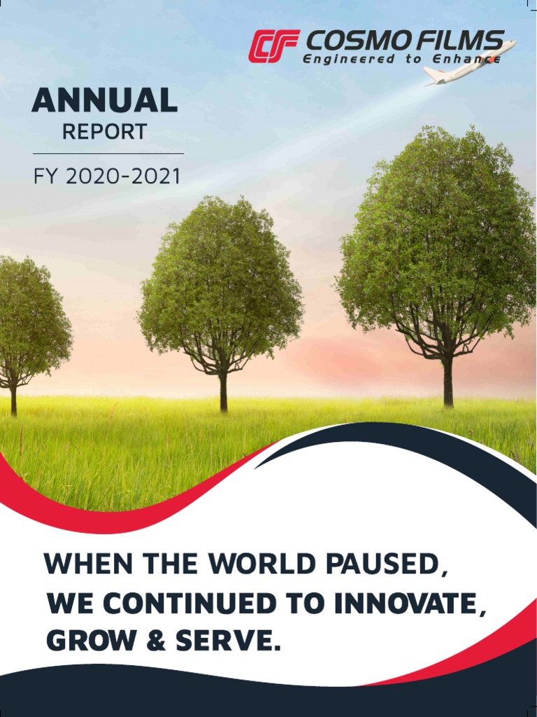 Cosmo Films Annual Report 2021 | PDF | Sustainability | Paper