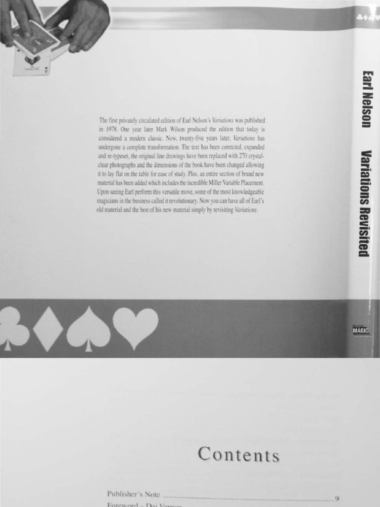 マジック本　アール・ネルソン Earl Nelson　Variations Earl Nelson - Variations Revisited | PDF