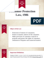 Consumer Protection Law, 1986