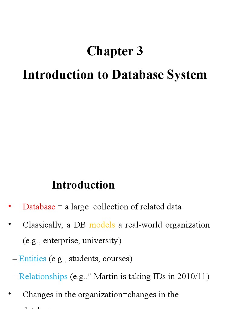 Chapter 3 introduction to database system pdf