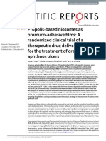 Propolis-Based Niosomes As Oromuco-Adhesive Films - A Randomized Clinical Trial of A Therapeutic Drug Delivery Platform For The Treatment of Oral Recurrent Aphthous Ulcers