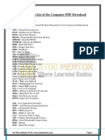 All Full Form List of The Computer PDF Download From Stud Mentor by Chetan Darji