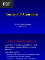 Analysis of Algorithms: CS 302 - Data Structures Section 2.6