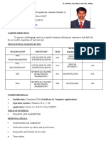 Career Objective:: Qualification Institution Year Board/ University Percentage