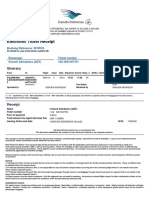 Electronic Ticket Receipt: Itinerary