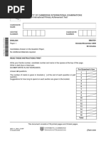 University of Cambridge International Examinations Cambridge International Primary Achievement Test