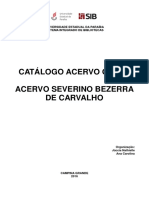 Catálogo do Acervo Severino Bezerra de Carvalho